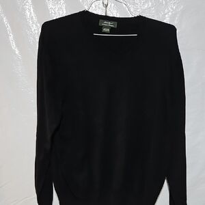 Eddie Bauer Men's V-Neck Black Sweater